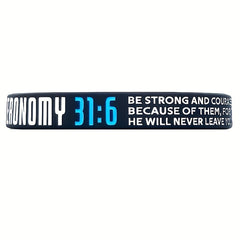 4pcs Letter Pattern Silicone Bracelet Waterproof Rubber Wristband