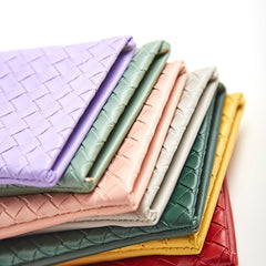 Fashionable Weave Pattern Sunglass Bag PU Leather Glasses Case Phone Bag