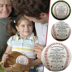 Letter Printed Baseball Christmas Gift For Granddaughter