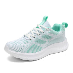 Two Tone Running Shoes Lightweight & Wear resistant Lace Up Sneakers