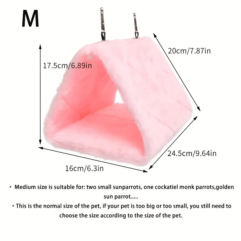 Small Pet Triangle Nest Flannelette Myna Winter Nest Pet Warm Cozy Cage