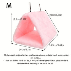 Small Pet Triangle Nest Flannelette Myna Winter Nest Pet Warm Cozy Cage