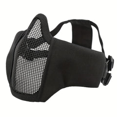 Tactical Outdoor Mask Half Wire Face Mask Steel Mesh Comfortable Adjustable