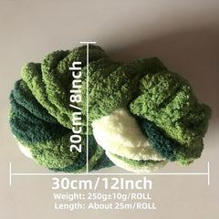 Soft Chunky Chenille Yarn for DIY Knitting, Crocheting - 250g Skein