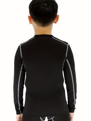 Boy's Sports Long Sleeve Top Quick Drying Active Bottoming Shirt