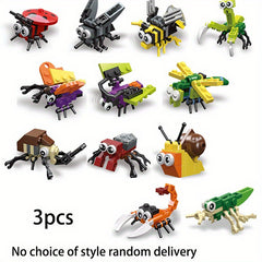 3pcs Insect Building Blocks Toy Set for Boys
