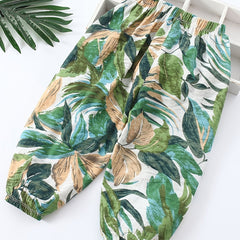 Boys Leaf Pants Anti-Mosquito Casual Kids Clothes
