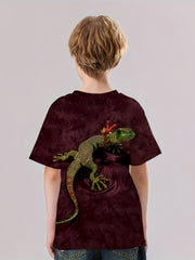 Kids Lizard Graphic 3D Print T-Shirt Hip Hop Street Wear
