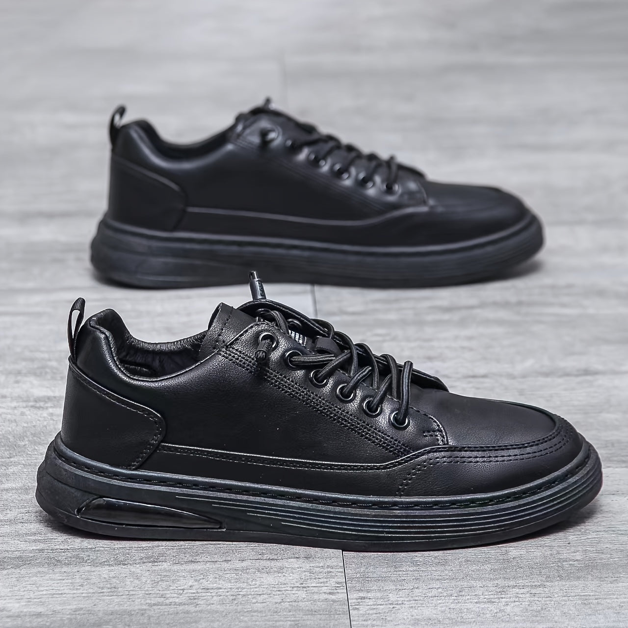 Men's Smart Casual Dress Shoes Lace-Up Anti-Skid Flat Driving Shoes