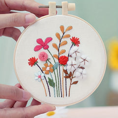 Plant Flower Embroidery DIY Kit for Beginners