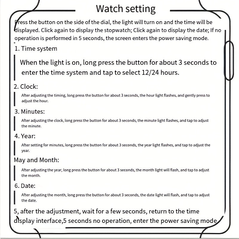Student Party Sports Electronic Watch