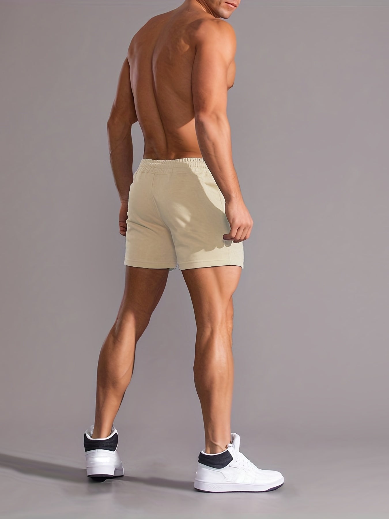 Men's B Graphic Drawstring Shorts for Summer
