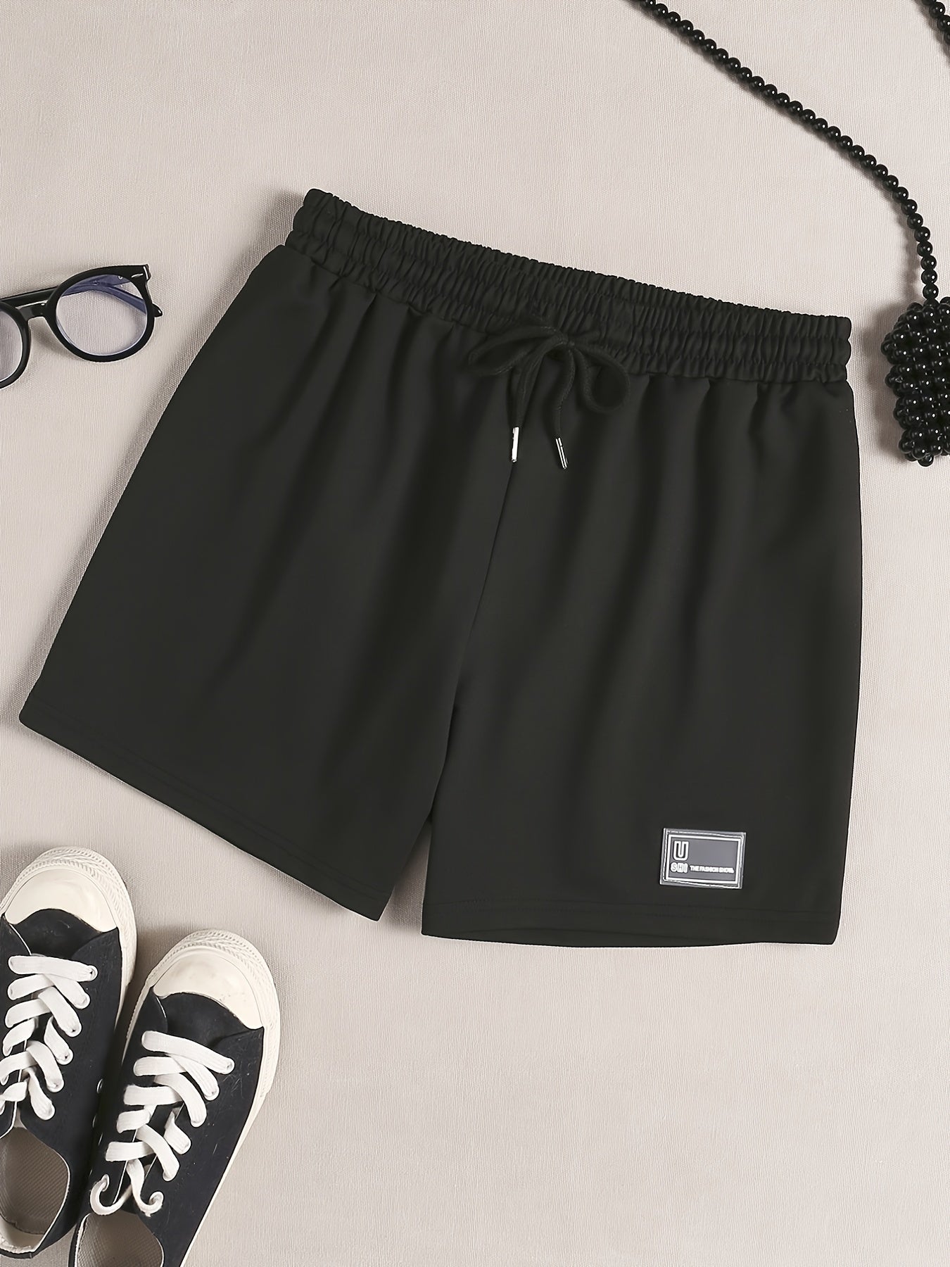 Comfy Drawstring Sleep Bottoms Elastic Waistband Women's Shorts