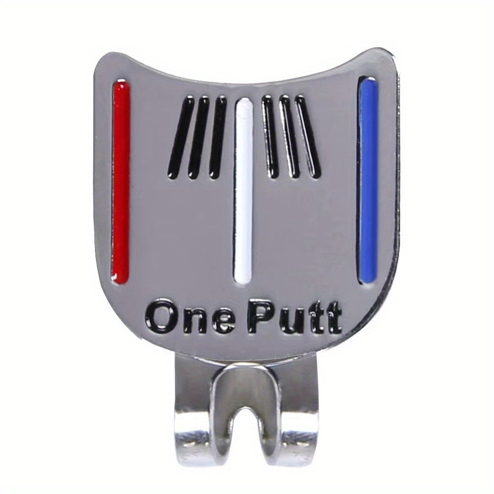 Magnetic Golf Ball Marker with Metal Construction and Hat Clip