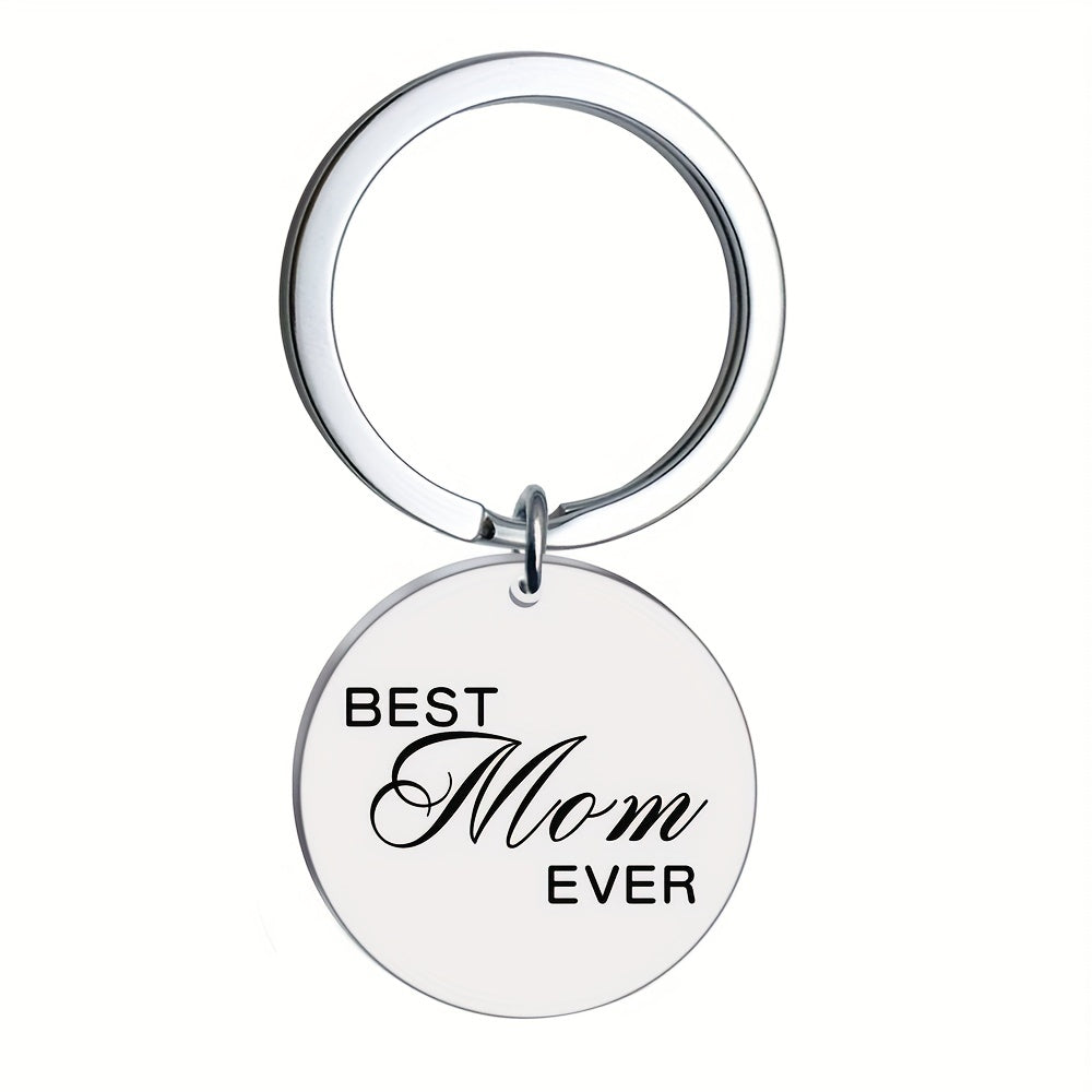 1pc Round Stainless Steel Key Chain Gift