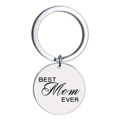 1pc Round Stainless Steel Key Chain Gift