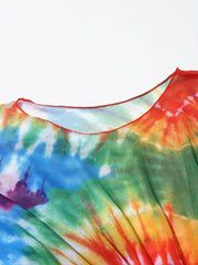 Rainbow Tie Dye Cover Up For Girls - Summer Beach Vacation Gift