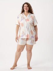 Tie Dye Short Sleeve Pajama Set