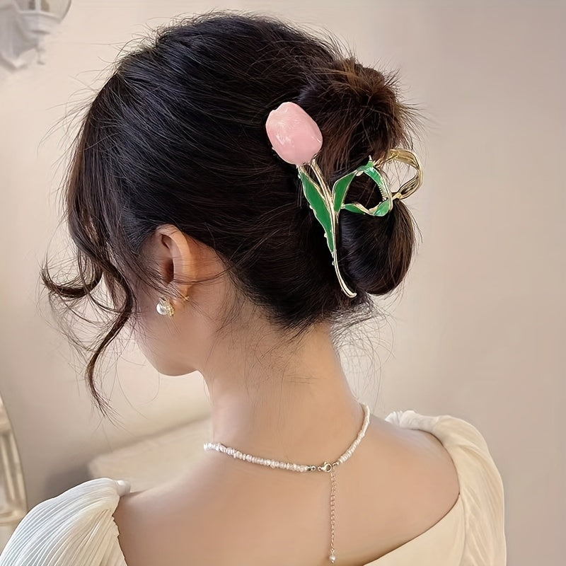 1pc Tulip Hair Claw Clip for Women Girls