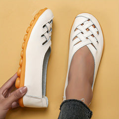 Women's Hollow Out Flat Shoes Lightweight Closed Toe Slip On Shoes