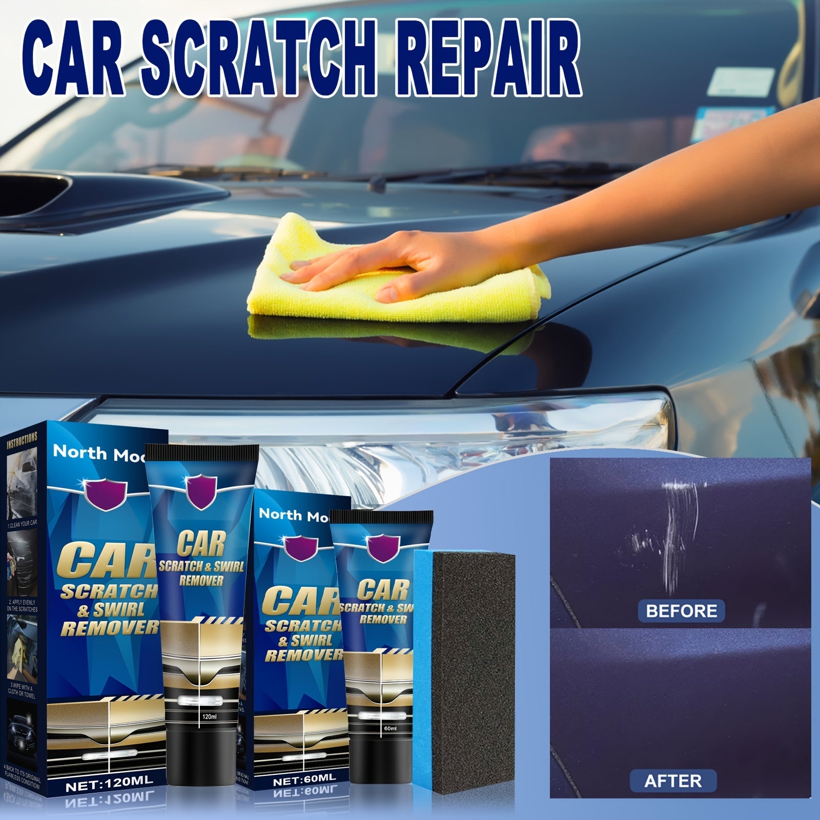 North Moon Car Scratch Repair Paste Paint Scratch Maintenance Repair Paint