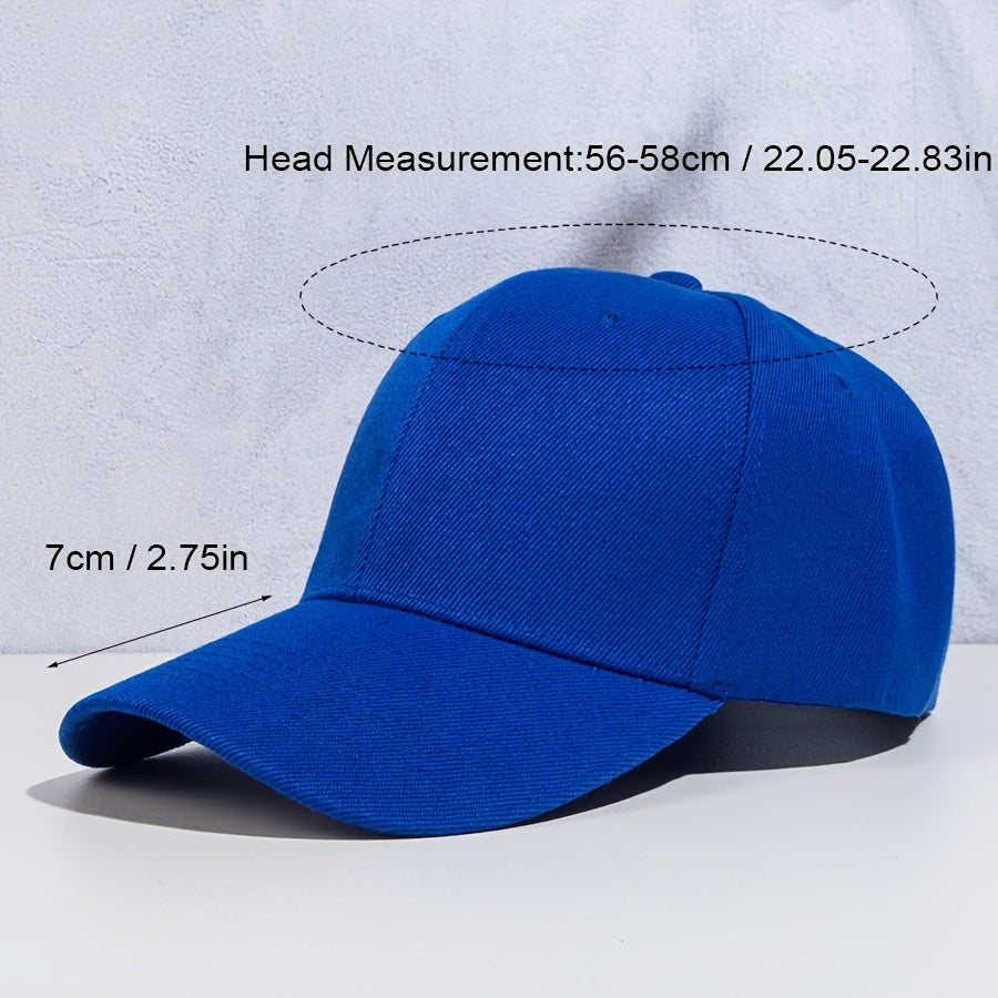 Versatile Baseball Cap Casual Solid Peaked Cap Sun Hat