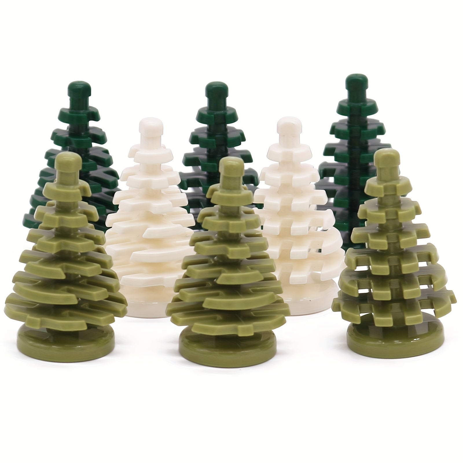 10pcs Building Blocks Christmas Tree Mini Spruce Compatible 2435 City Jungle