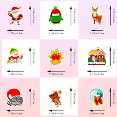 50pcs Christmas Stickers Cartoon DIY Waterproof Stickers For Holiday Party Gift