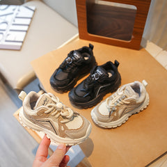 Boys Mesh Chunky Shoes with Buckle Non Slip Sneakers for Kids