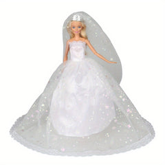 Doll Dresses Wedding Dresses With Crown Veil Party Skirts