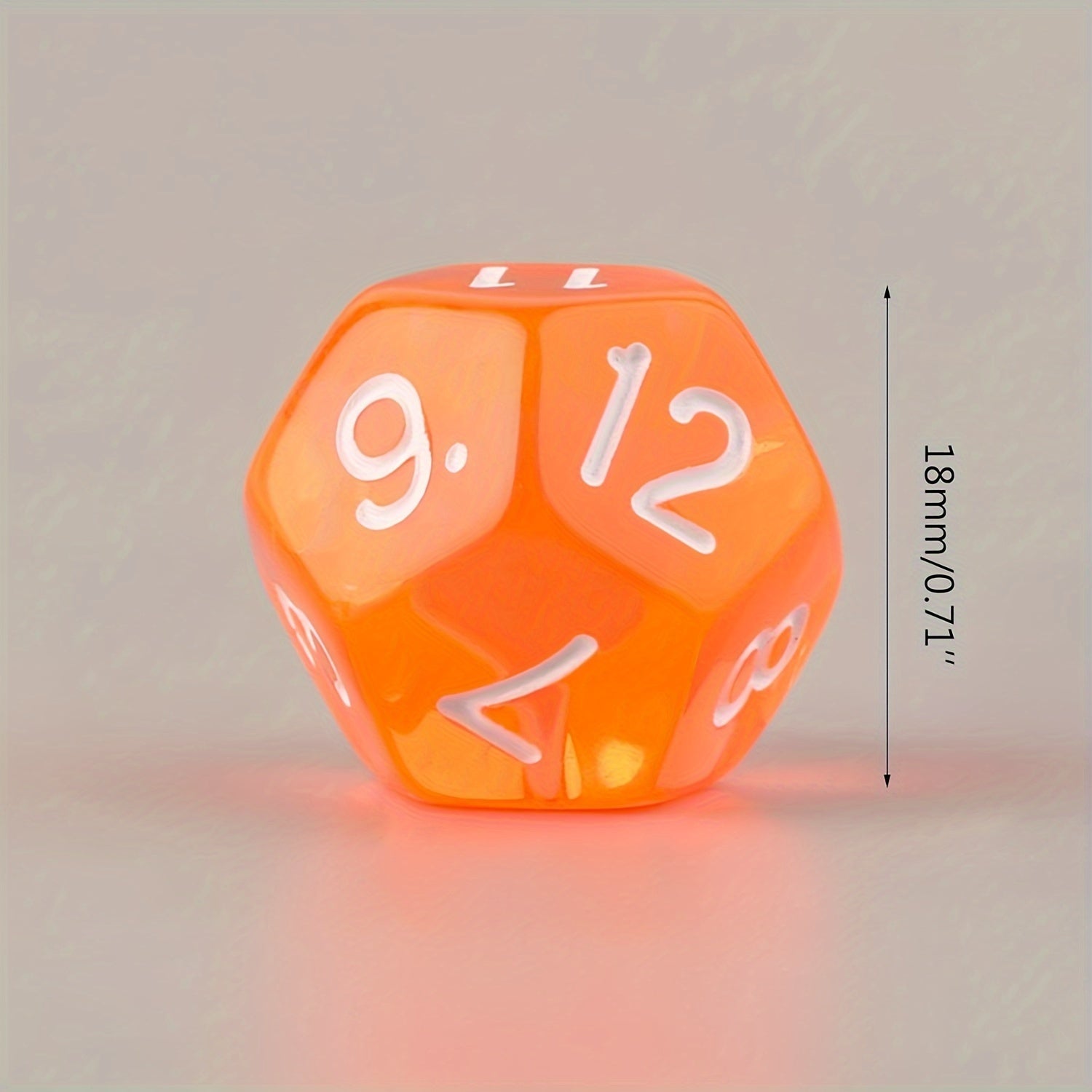 10pcs Colorful 12 Sided Acrylic Crystal Dices For Board Game