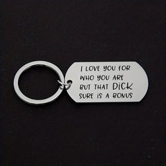 Creative Letter Keychain Couple Stainless Steel Holiday Husband Gift