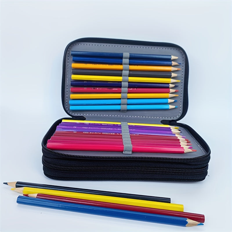 Students 4 Layers Pen Bags 72 Colors Sketching Lead Storage