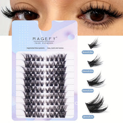 80pcs Segmented Grafted Eyelashes Single Cluster Lashes Natural Long