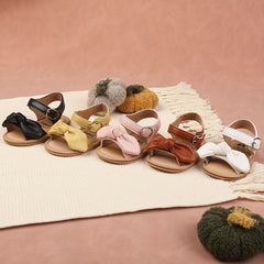 Baby Girls Bowknot Open Toe Sandals Lightweight Walking Shoes