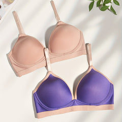 2pcs T Shirt Push Up Bras Comfy & Breathable Anti sagging Bra Women's Lingerie