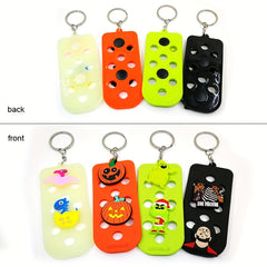 DIY Keychain Hole Plate Charm Pendant PVC Keychains Decorations