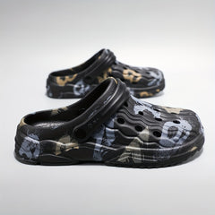 Women's Graffiti Clogs Hollow Out Garden Shoes Outdoor Shoes