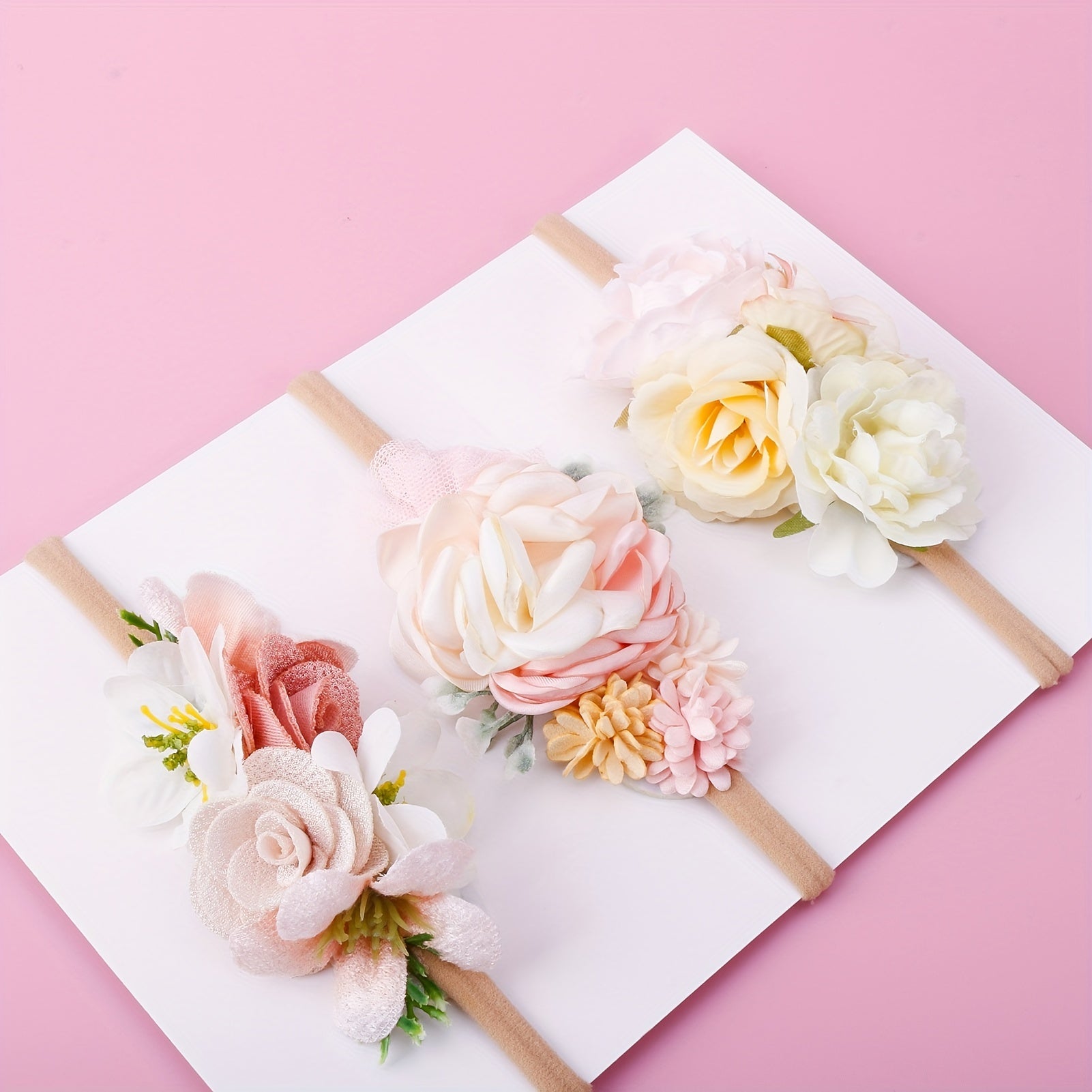 3pcs Baby Hair Ties Flowers Kids Hair Accessories Gift For Children