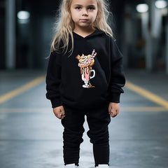 Girls 2pc Ice Cream Hooded Sweatshirt & Sweatpants Set