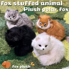 JIAJCHUF Plush Fox Stuffed Animal Soft Polyester Polar Fox Plush Toy 6 Colors