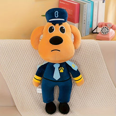Labrador Plush Toy Safety Officer Brown & Gray Stuffed Animal