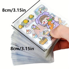 100pcs Children's Pet PET Stickers Diy Cartoon Decorative Stickers