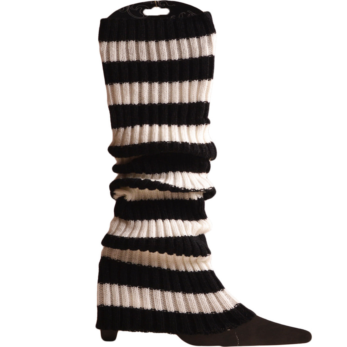 Knit Leg Warmers Harajuku Punk Style Knee High Striped Leg Warmer Socks