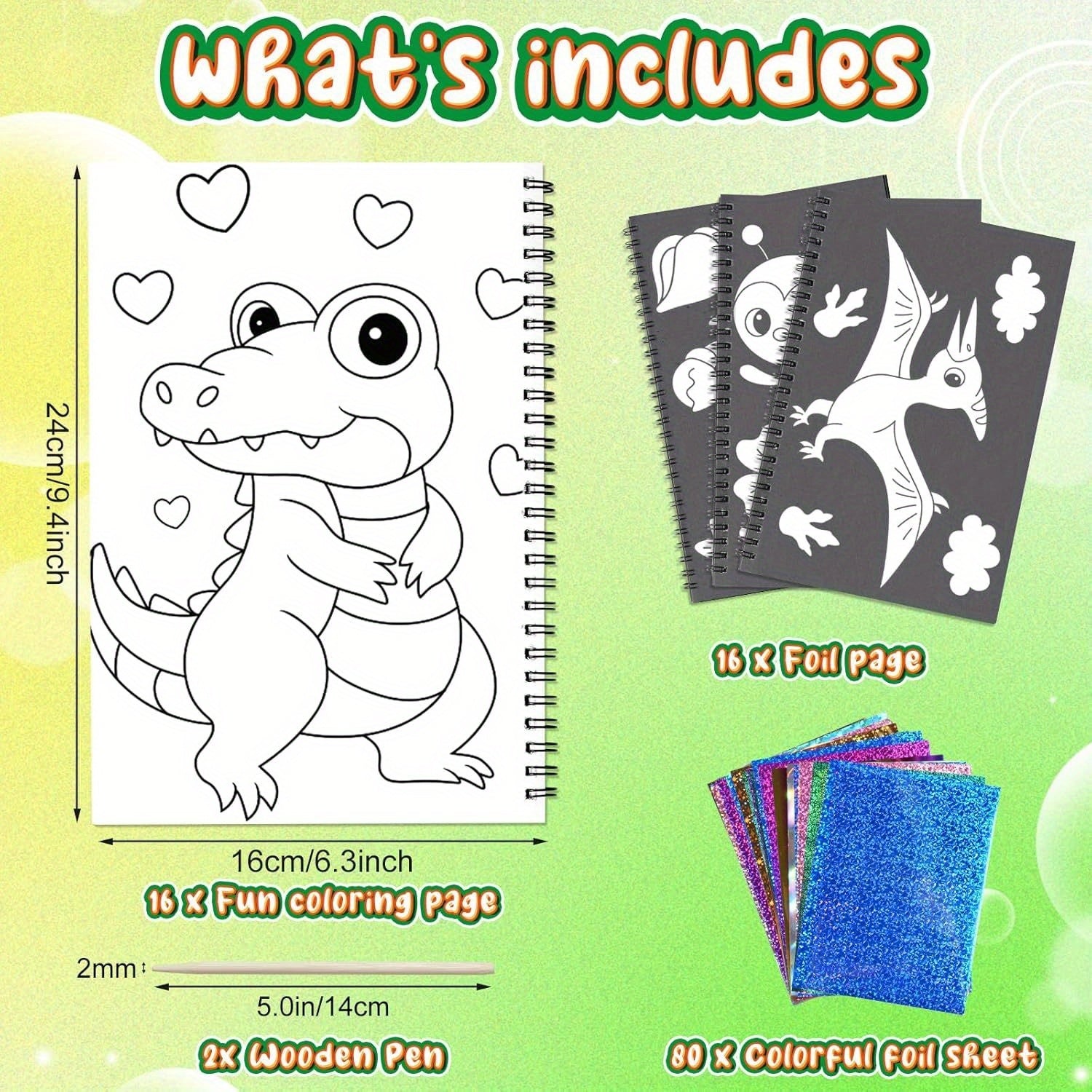 Foil Craft Animal DIY Art Kit - Creative No Mess Art Fun Set for Kids