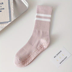 Non-slip Yoga Socks Mid-calf Cotton Fitness Dance Sports Socks