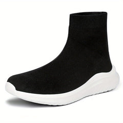 Men's High Top Slip On Sock Sneakers Lightweight Breathable Walking Shoes