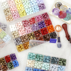 24 Grid 600pc Wax Sealing Beads Kits for Wax Seals Wax Pellets