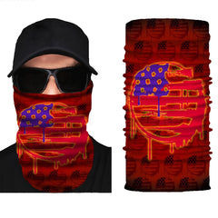 Blood Flag Flower Neck Gaiter Sports Face Mask Sun Protection Dust Mask