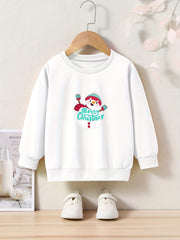 Christmas Snowman Graphic Crew Neck Sweatshirt